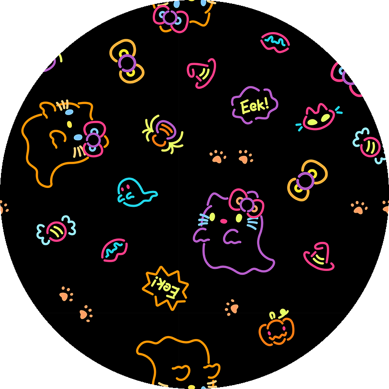 Neon Kitty - Kids Bamboo Leggings