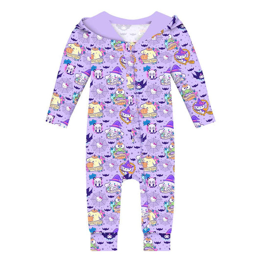 Kitty Webs - Bamboo Hooded Romper