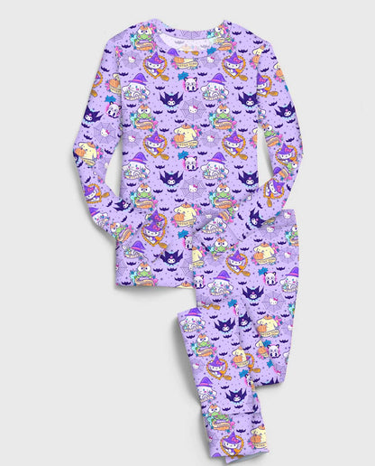 Kitty Webs - Kids Bamboo Long Sleeve Pant Lounge Set