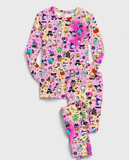 Kitty Treats - Kids Bamboo Long Sleeve Pant Lounge Set