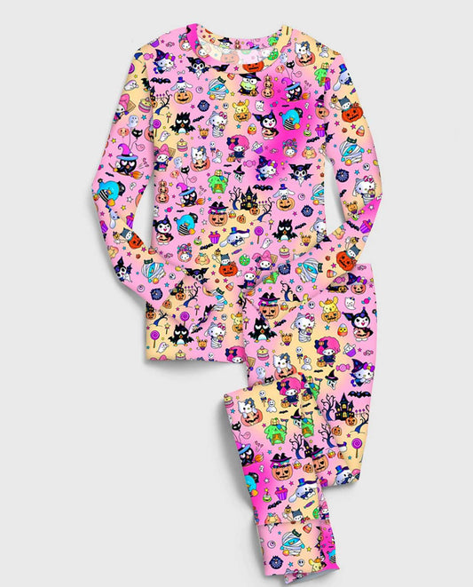 Kitty Treats - Kids Bamboo Long Sleeve Pant Lounge Set