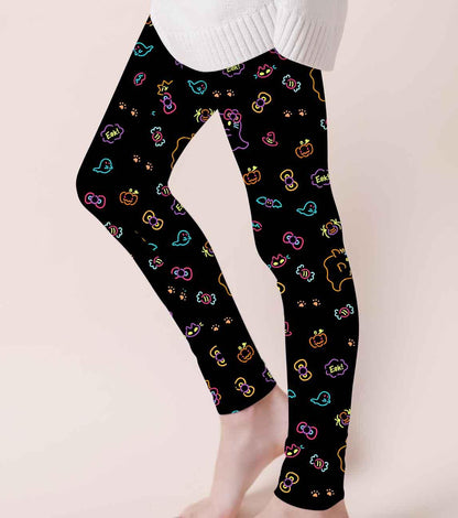 Neon Kitty - Kids Bamboo Leggings