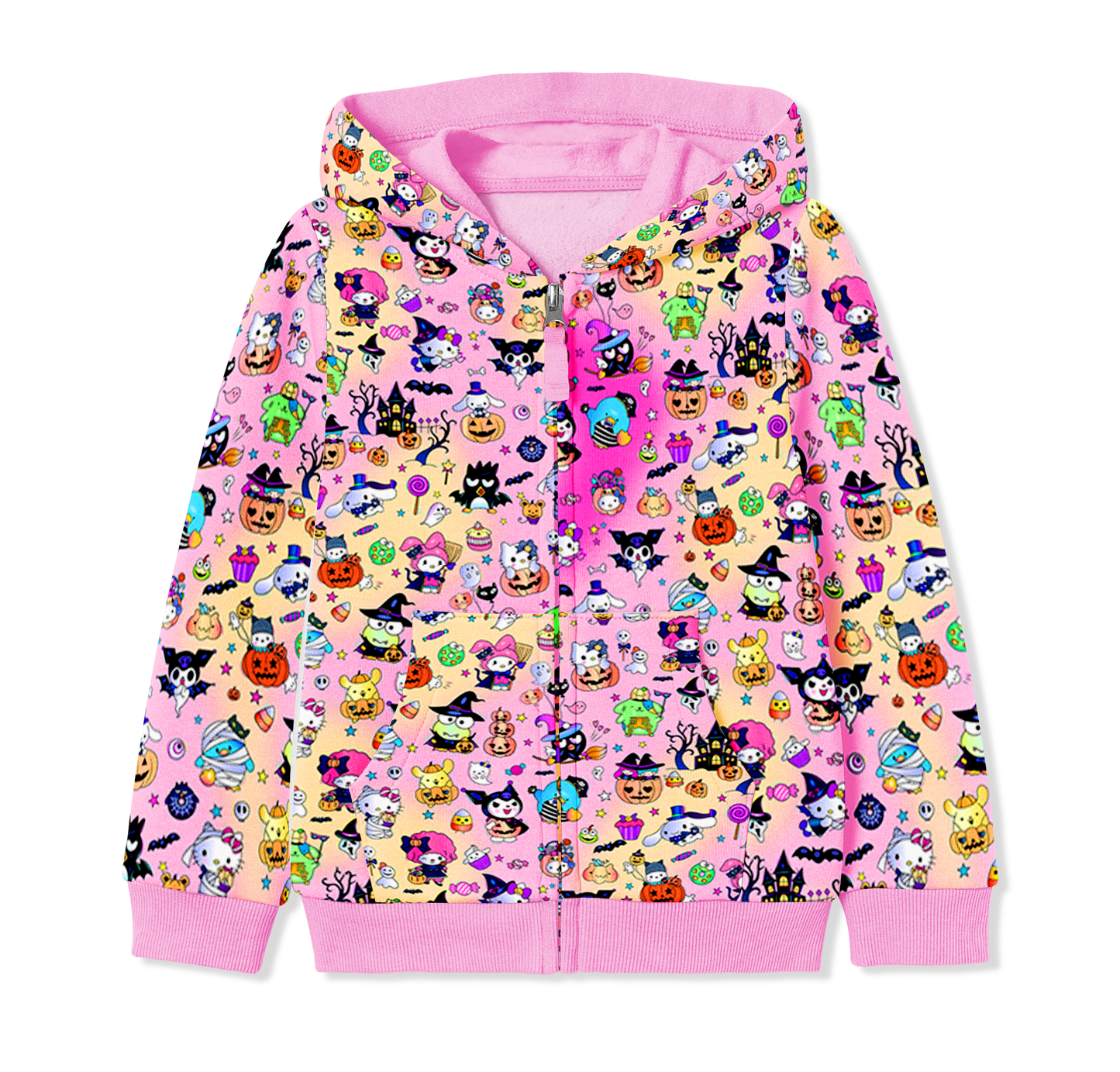 Kitty Treats - Kids Bamboo Hooded Full Zip Up Sweatshirt