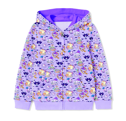 Kitty Webs - Kids Bamboo Hooded Full Zip Up Sweatshirt