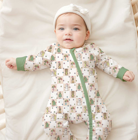 Christmas Cheer - Bamboo Convertible Zippy Romper