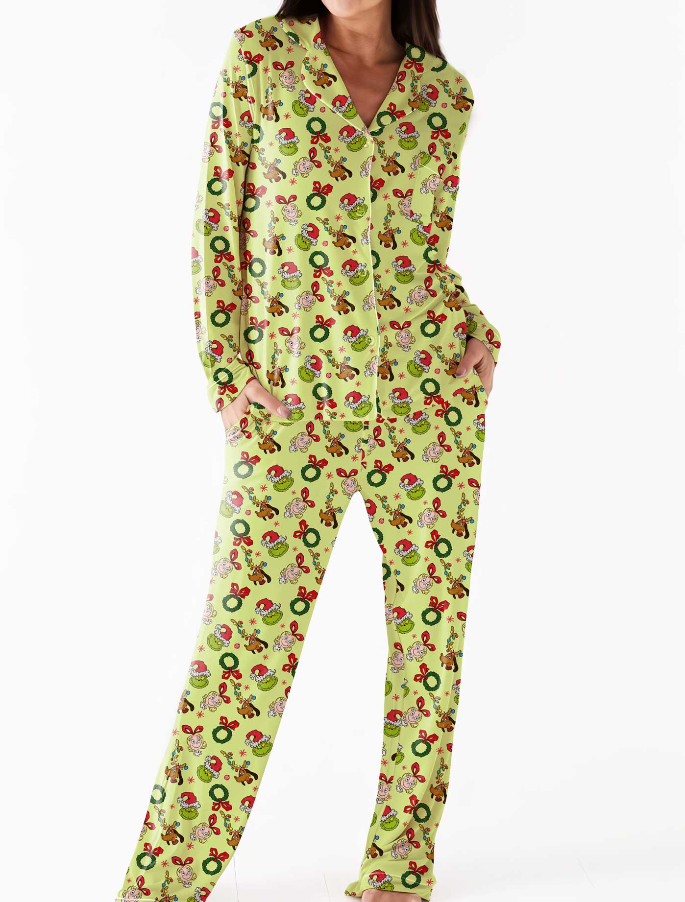 Cindy Lou Who - Women's Bamboo Long Sleeve Lounge Set