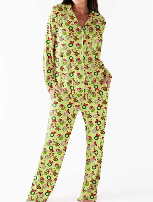 Cindy Lou Who - Women's Bamboo Long Sleeve Lounge Set