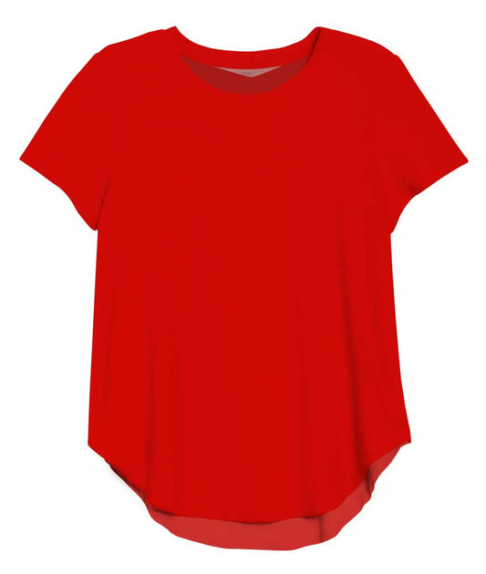 Cindy Lou Who Red - Women's Bamboo Scoop Neck Short Sleeve Top