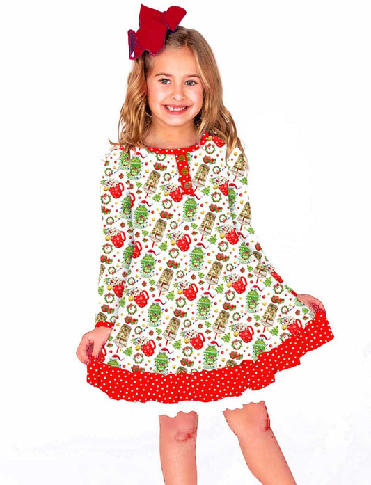 Grouchy before Coffee - Girls Long Sleeve Bamboo Dream Set