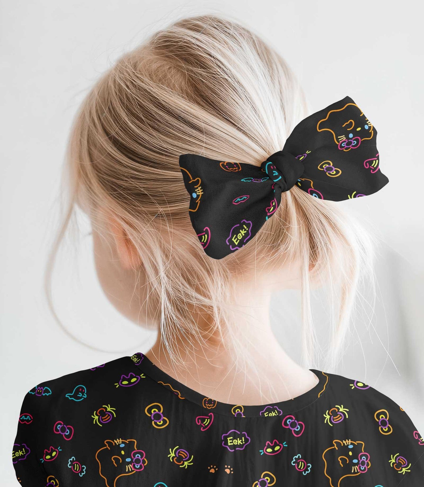 Neon Kitty - Hair Bow Clip