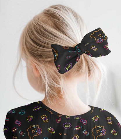 Neon Kitty - Hair Bow Clip