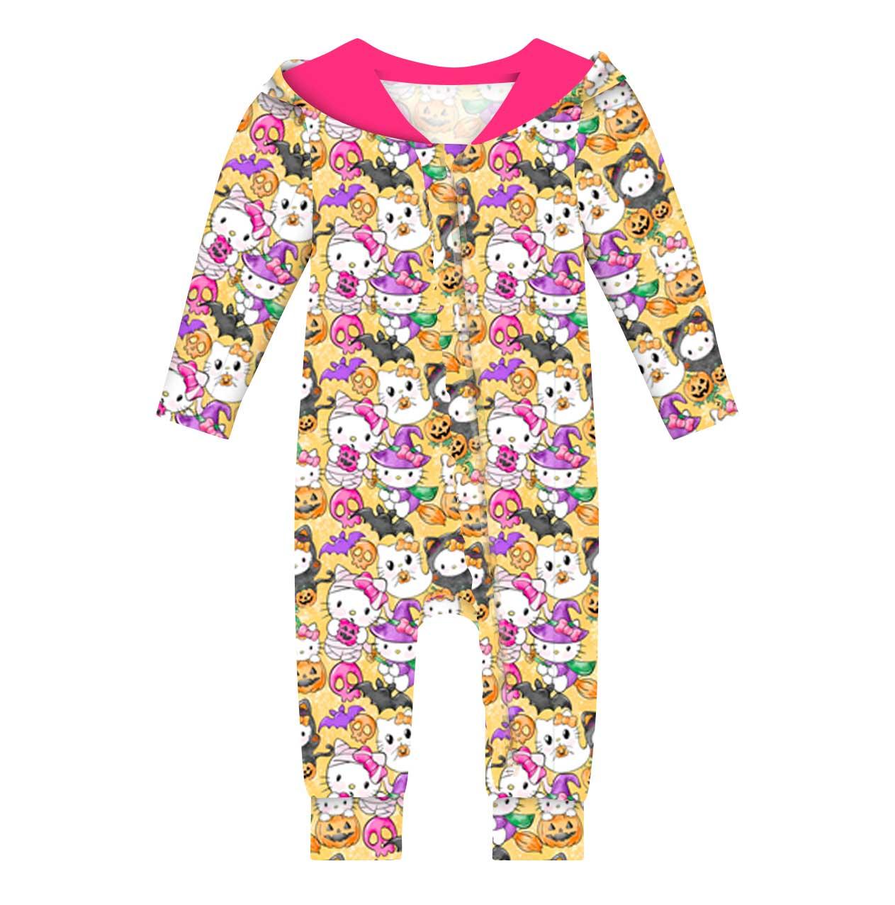 Boo Kitty - Bamboo Hooded Romper