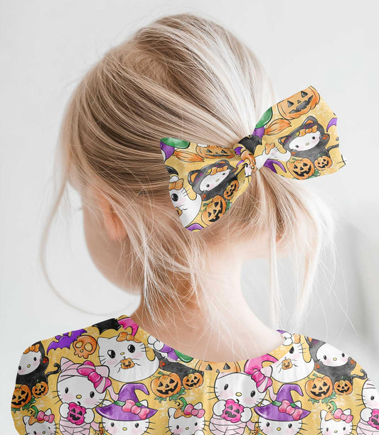Boo Kitty Hair Bow Clip