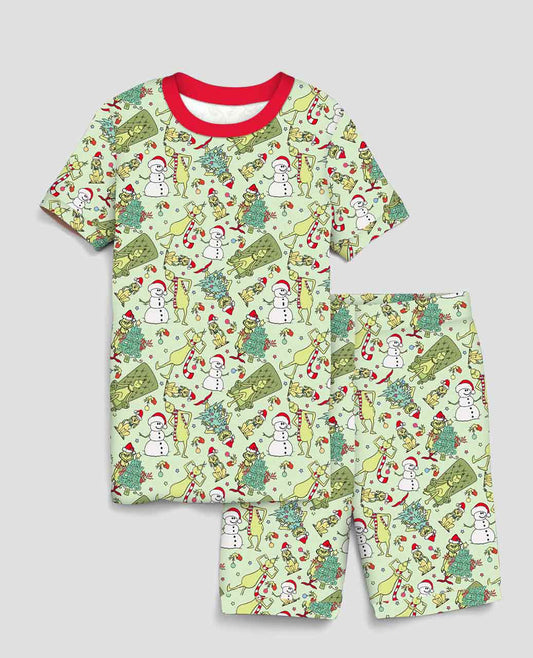 You're a Mean One - Bamboo Short Sleeve Short Lounge Set