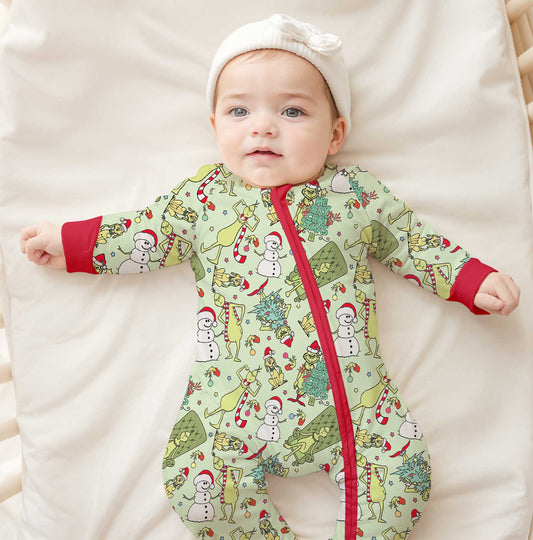 You're a Mean One - Bamboo Convertible Zippy Romper