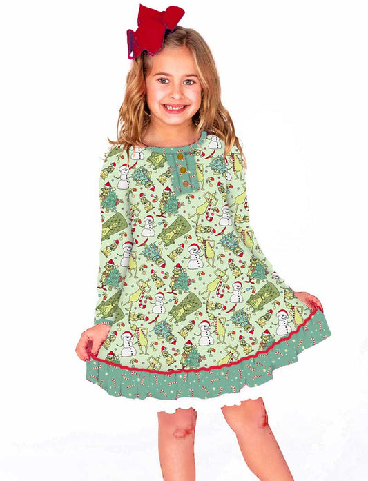 You're a Mean One - Girls Long Sleeve Bamboo Dream Set