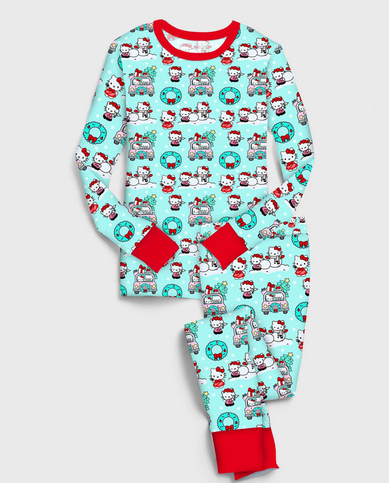 Hello Holidays - Kids Bamboo Long Sleeve Pant Lounge Set