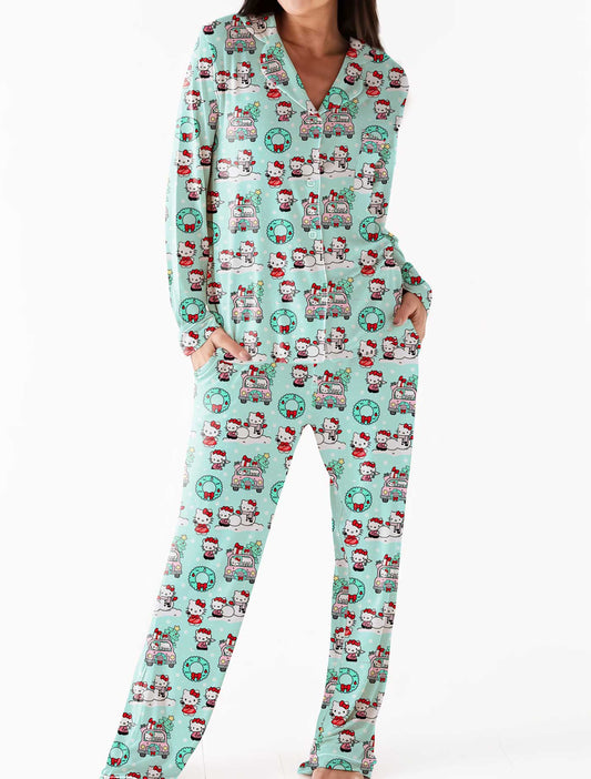 Hello Holidays - Women's Bamboo Long Sleeve Lounge Set