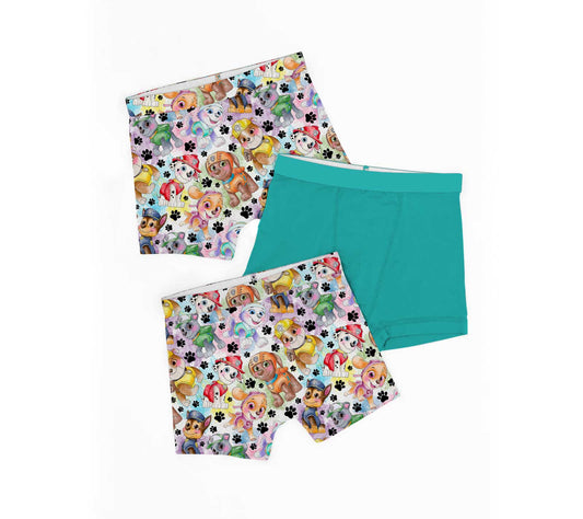 Pups on Patrol - Boy's Bamboo Boxer Briefs 3 Pack