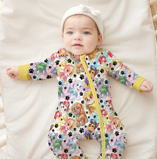 Pups on Patrol - Bamboo Convertible Zippy Romper