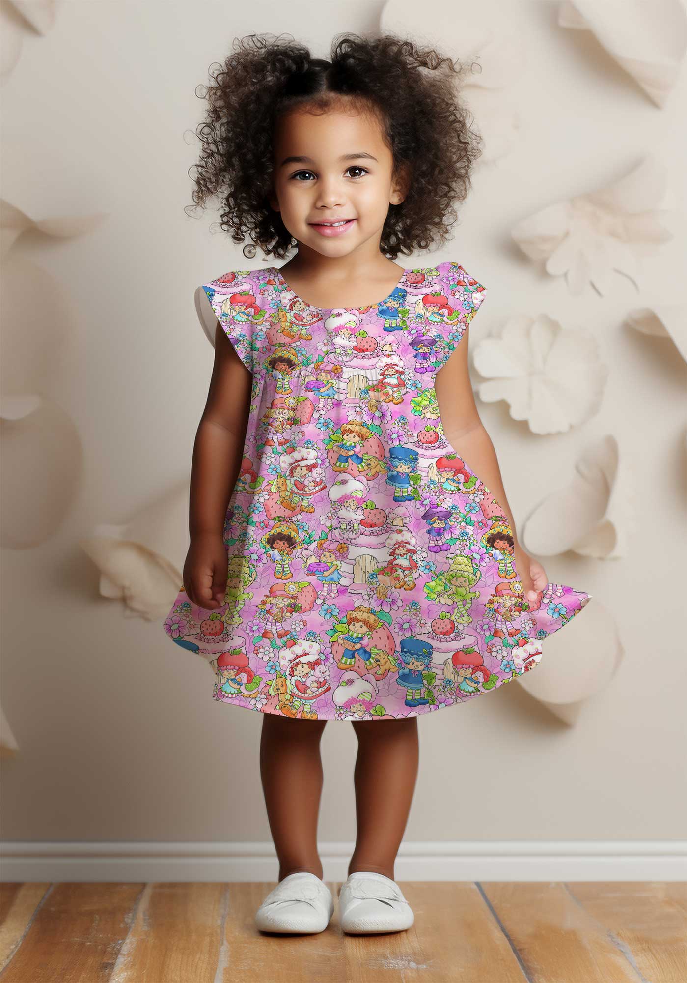 Strawberry Friends - Girls Bamboo Dream Dress